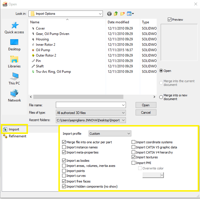a way to export file location list in solidworks